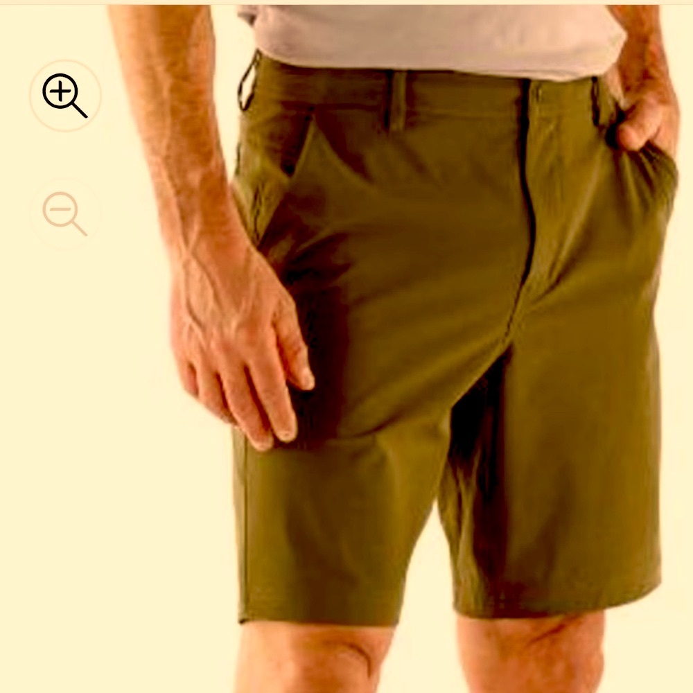 REI Co-op Milford Hybrid Shorts Men 36 Army Green Casual Swim Hike Camp 9" EUC